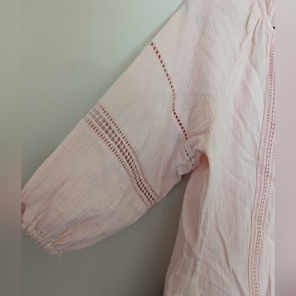 Matilda Jane Blush and Brick Blouse Size L - Picture 3 of 5